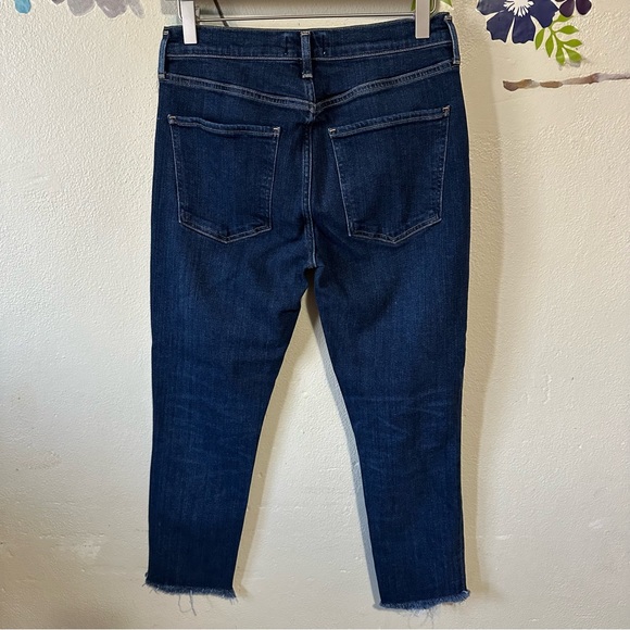 Agolde Sophie High Rise Skinny Crop Jeans in Reverb Raw Hem Size 30 - Picture 2 of 12